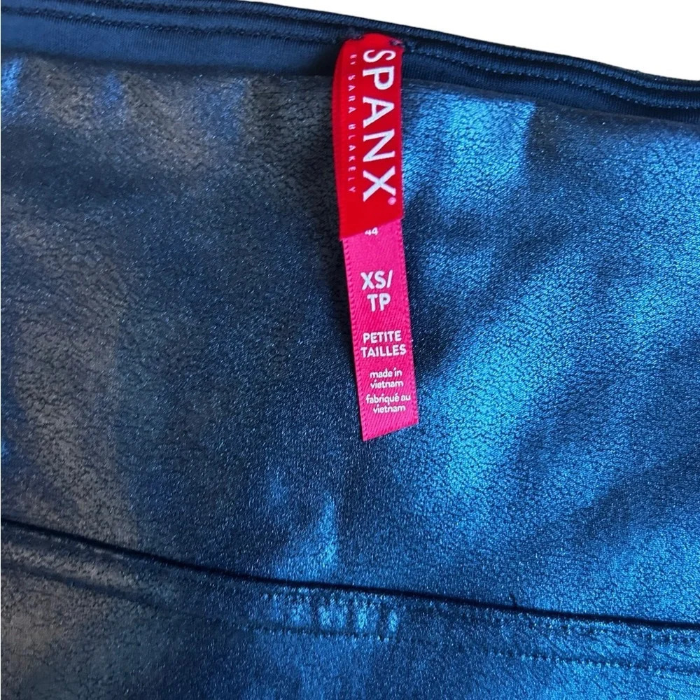 SPANX Women’s Faux Black Leather Leggings NWOT Size Extra Small - Picture 9 of 13